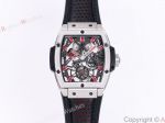 Hublot Masterpiece Hub9006 Manual Movement White Gold Case Red Markers Men Watch